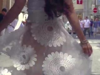 Funk miasto - jeny kowal walks w publiczne w transparent sukienka bez majteczki